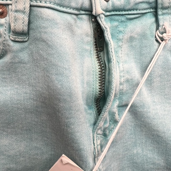 Dear John Shorts Womens 28 Blue Paradise Gigi High Rise Distressed Denim Raw Hem - Picture 3 of 12